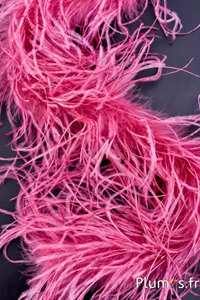 Boa en plumes d'autruche - 4 plis, 2 m - rose ancien